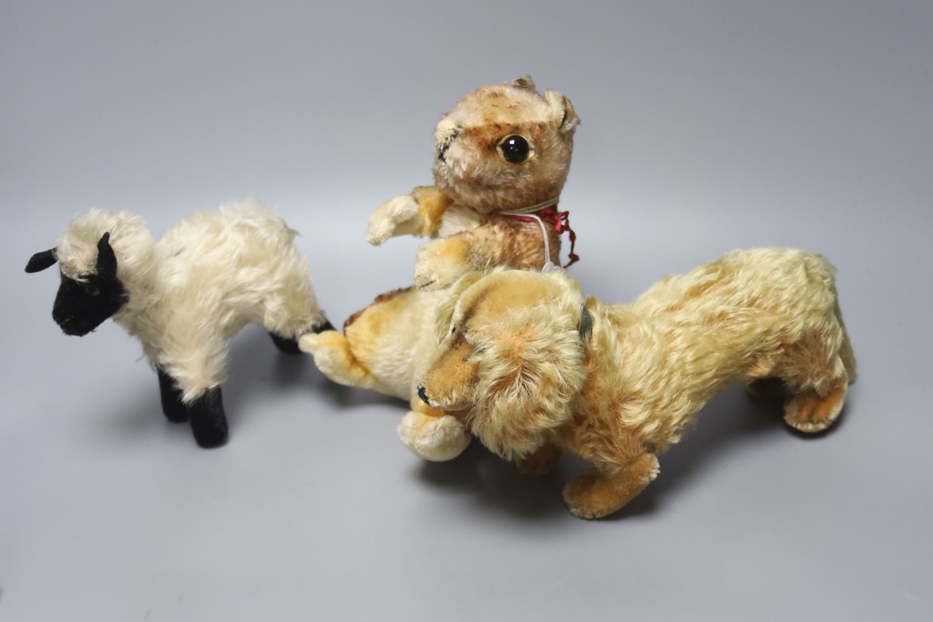 Five 1950's Steiff soft toys